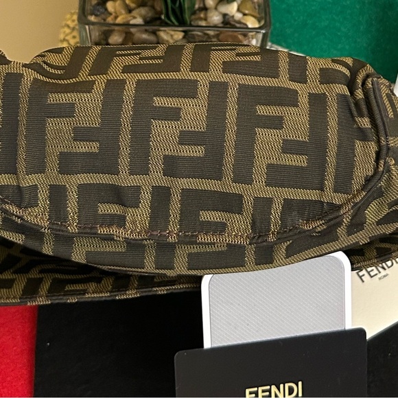 FENDI Authentic Zucca Canvas & Leather Crossbody Bag - Picture 9 of 11